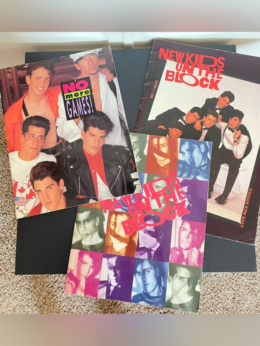 3 New Kids on the Block Concert Program Books and Poster Book